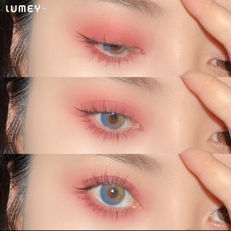 Best COLORED CONTACTS - LUMEYE Soda Blue Colored Contact Lenses - LUMEYE