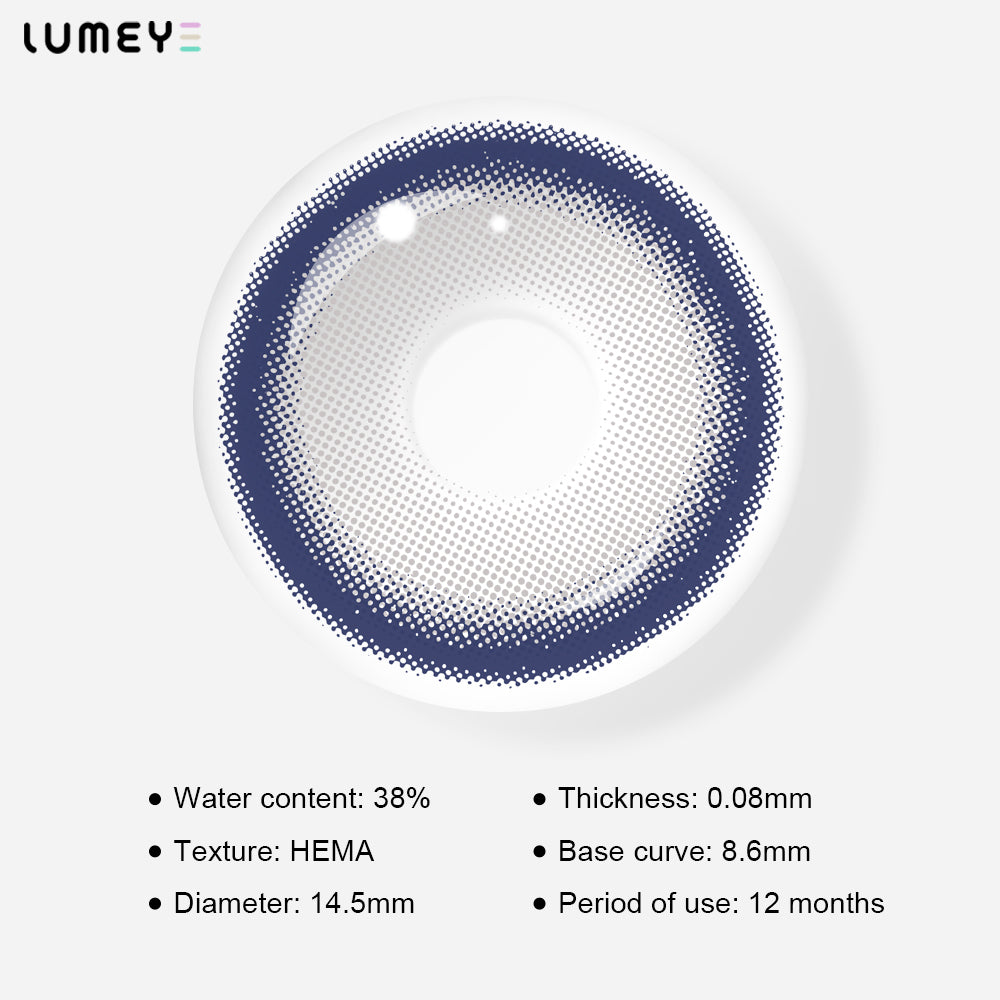 Best COLORED CONTACTS - LUMEYE Lea Blue Colored Contact Lenses - LUMEYE
