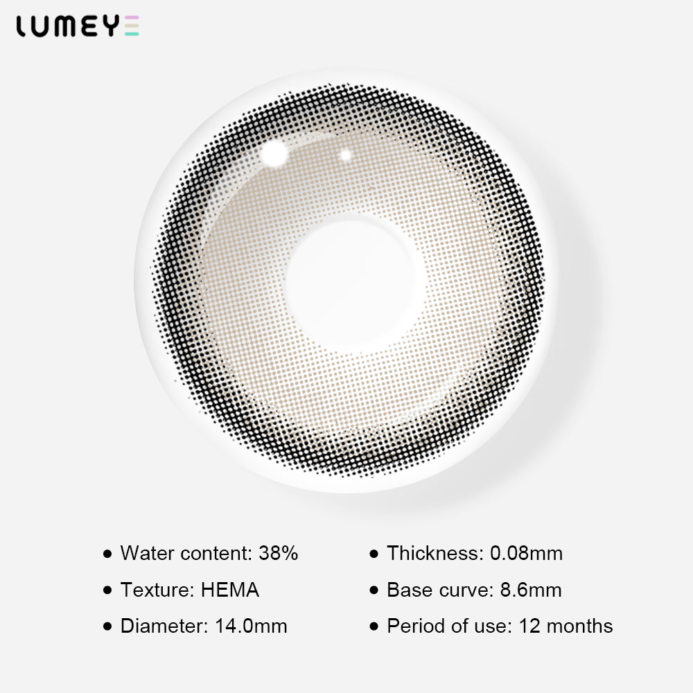 Best COLORED CONTACTS - LUMEYE Glassy Brown Colored Contact Lenses - LUMEYE