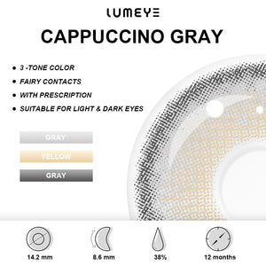 Best COLORED CONTACTS - LUMEYE Cappuccino Gray Colored Contact Lenses - LUMEYE