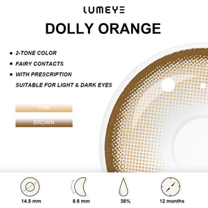 Best COLORED CONTACTS - LUMEYE Dolly Orange Colored Contact Lenses - LUMEYE