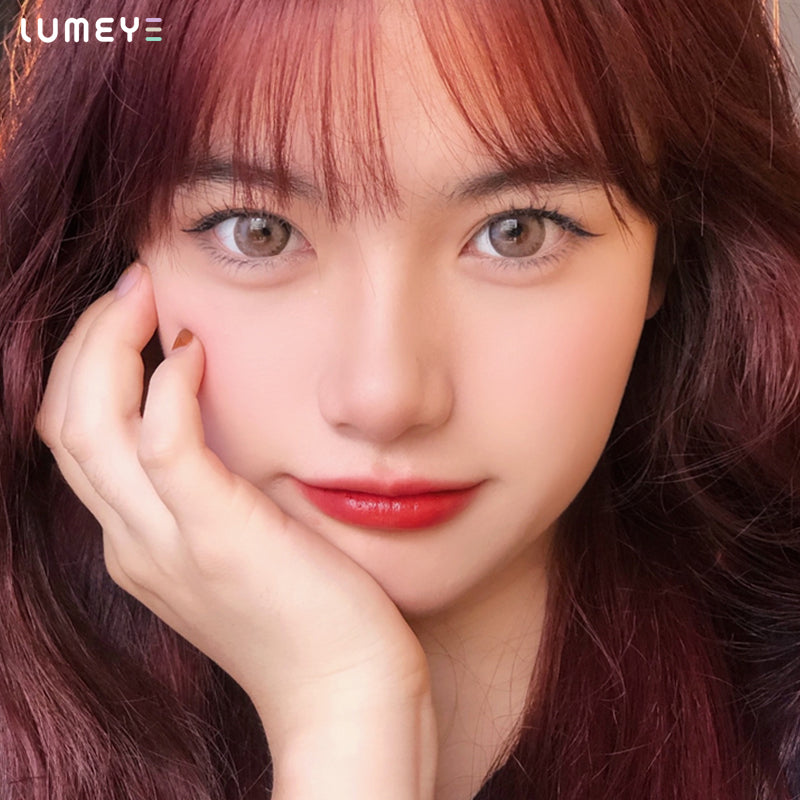 Best COLORED CONTACTS - LUMEYE Summer Hazel Brown Colored Contact Lenses - LUMEYE