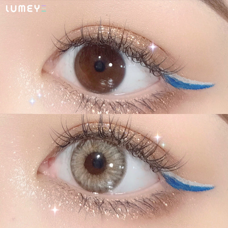 Best COLORED CONTACTS - LUMEYE Symphony Brown Colored Contact Lenses - LUMEYE