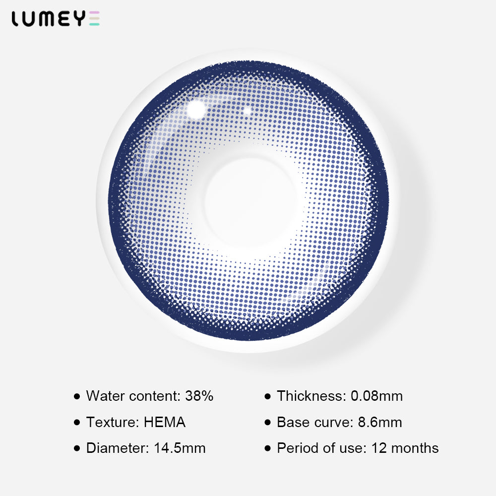Best COLORED CONTACTS - LUMEYE Dolly Blue Colored Contact Lenses - LUMEYE