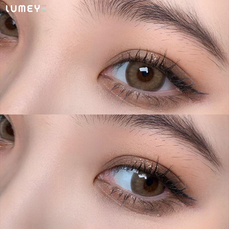 Best COLORED CONTACTS - LUMEYE Muffin Brown Colored Contact Lenses - LUMEYE