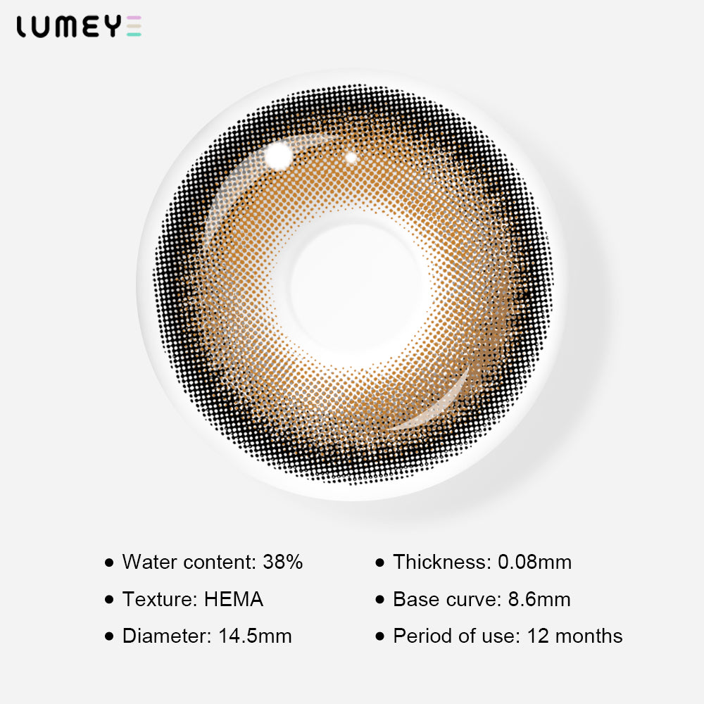 Best COLORED CONTACTS - LUMEYE Cozy Brown Colored Contact Lenses - LUMEYE