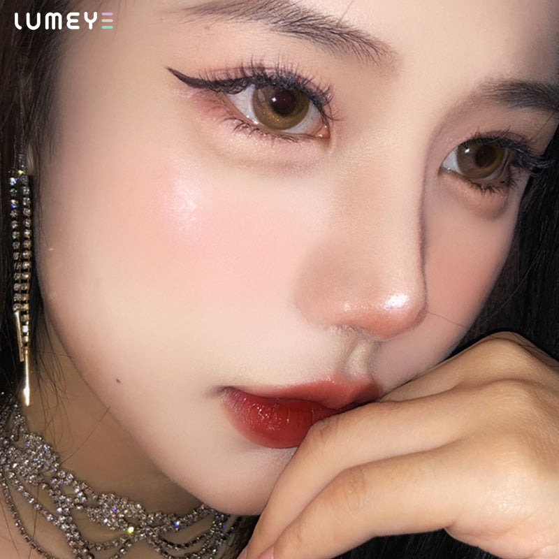 Best COLORED CONTACTS - LUMEYE Tarot Brown Colored Contact Lenses - LUMEYE