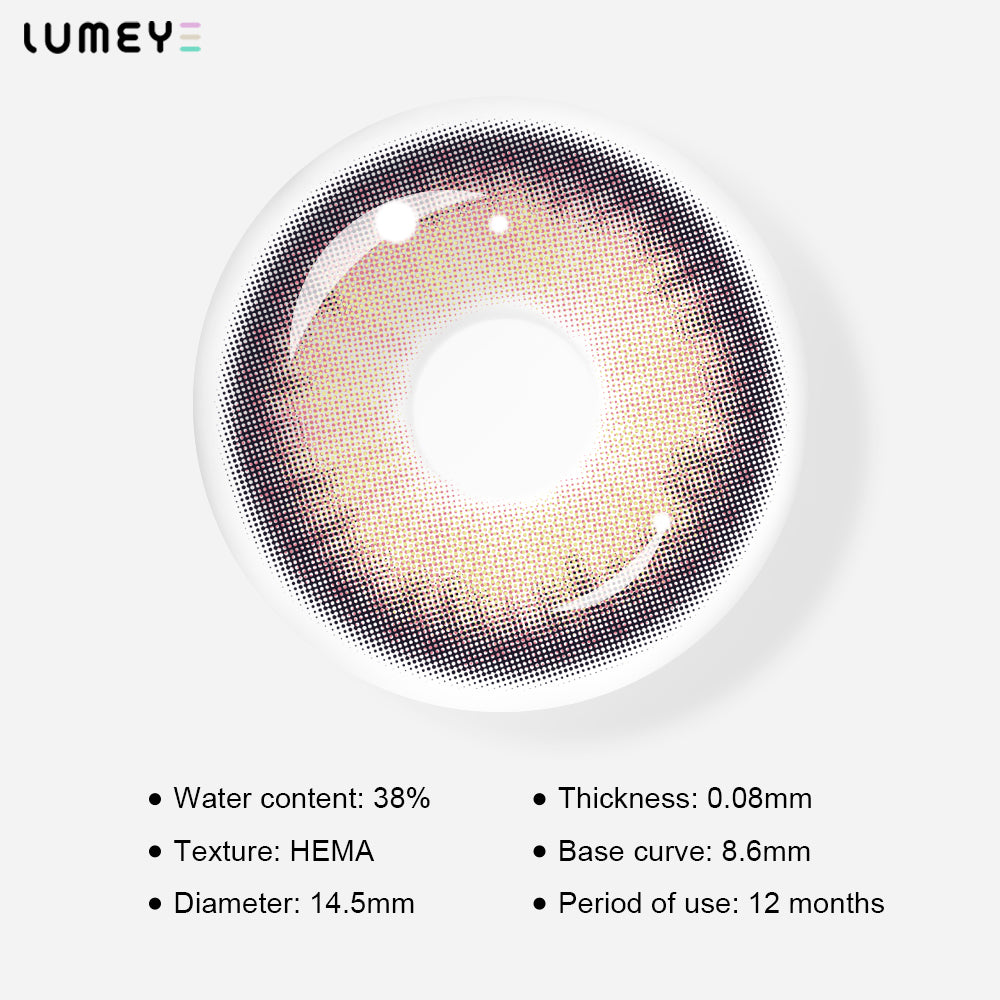 Best COLORED CONTACTS - LUMEYE Cream Purple Colored Contact Lenses - LUMEYE