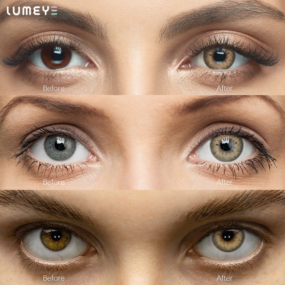 Best COLORED CONTACTS - LUMEYE Dot Brown Colored Contact Lenses - LUMEYE