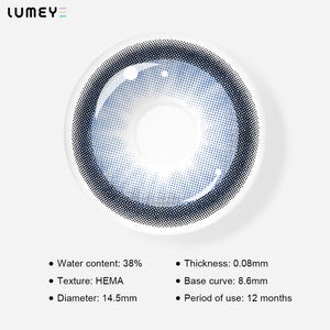 Best COLORED CONTACTS - LUMEYE Shadow Blue Colored Contact Lenses - LUMEYE