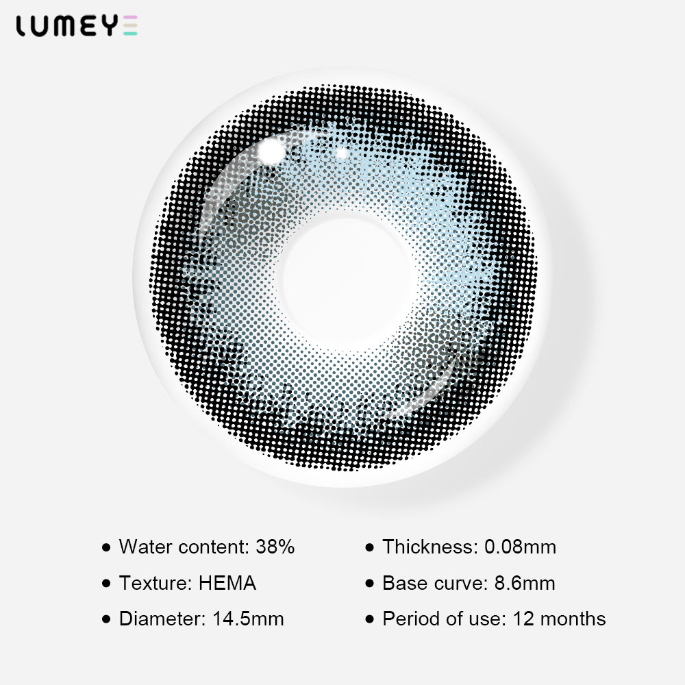 Best COLORED CONTACTS - LUMEYE Pop Blue Colored Contact Lenses - LUMEYE