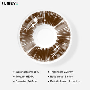Best COLORED CONTACTS - LUMEYE Gradient Star Brown Colored Contact Lenses - LUMEYE