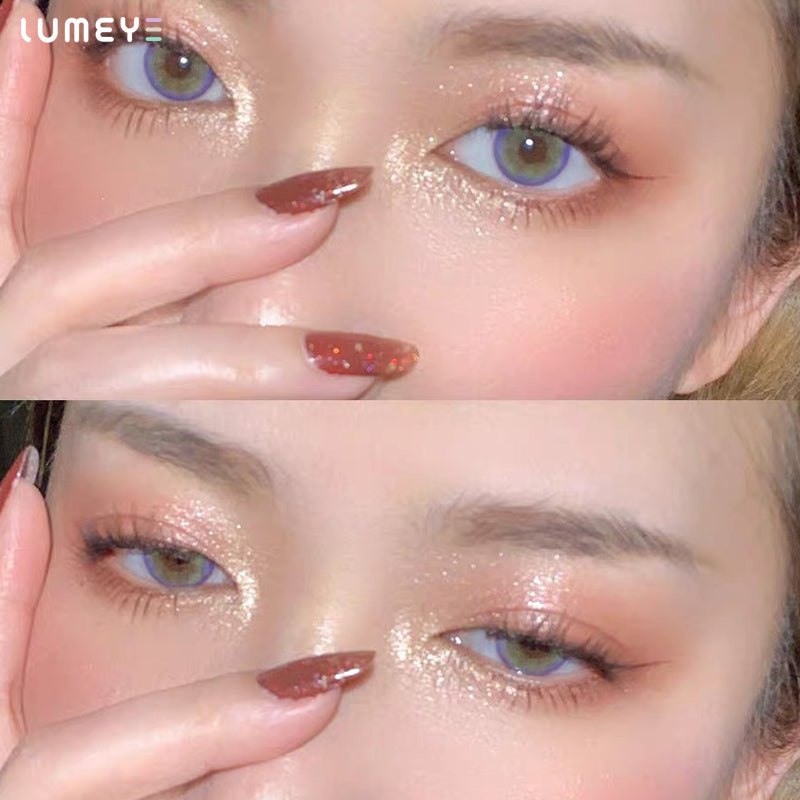Best COLORED CONTACTS - LUMEYE Flowery Purple Colored Contact Lenses - LUMEYE