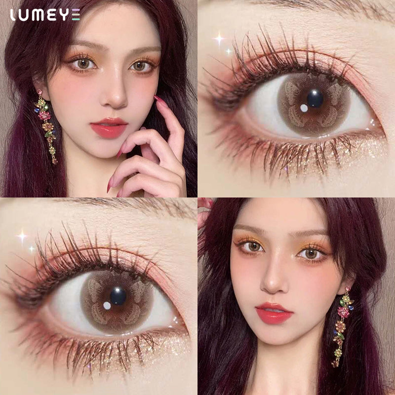 Best COLORED CONTACTS - LUMEYE Monarch Butterfly Brown Colored Contact Lenses - LUMEYE