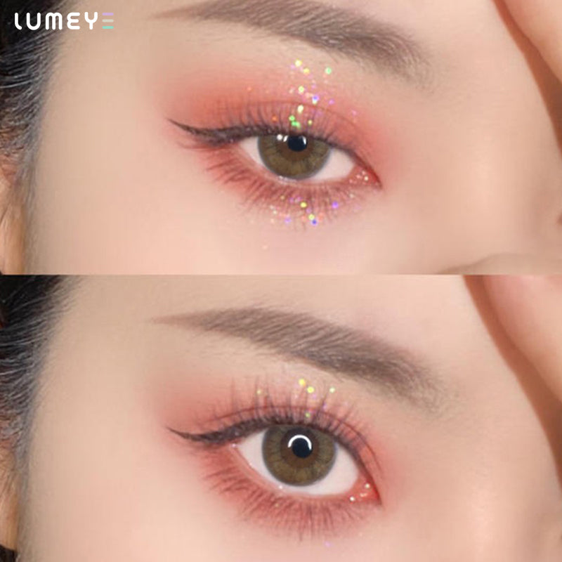 Best COLORED CONTACTS - LUMEYE Polar Lights Brown Colored Contact Lenses - LUMEYE