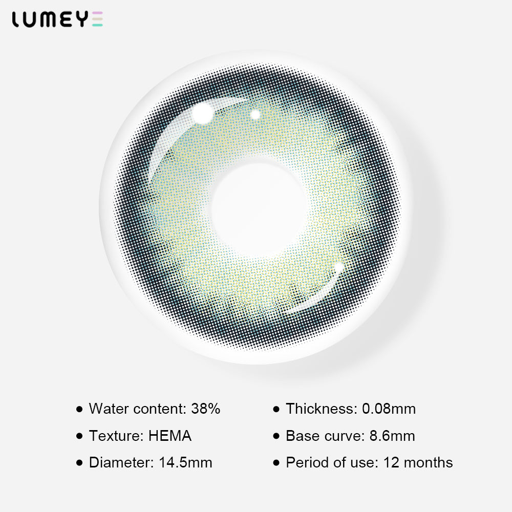 Best COLORED CONTACTS - LUMEYE Cream Blue Colored Contact Lenses - LUMEYE