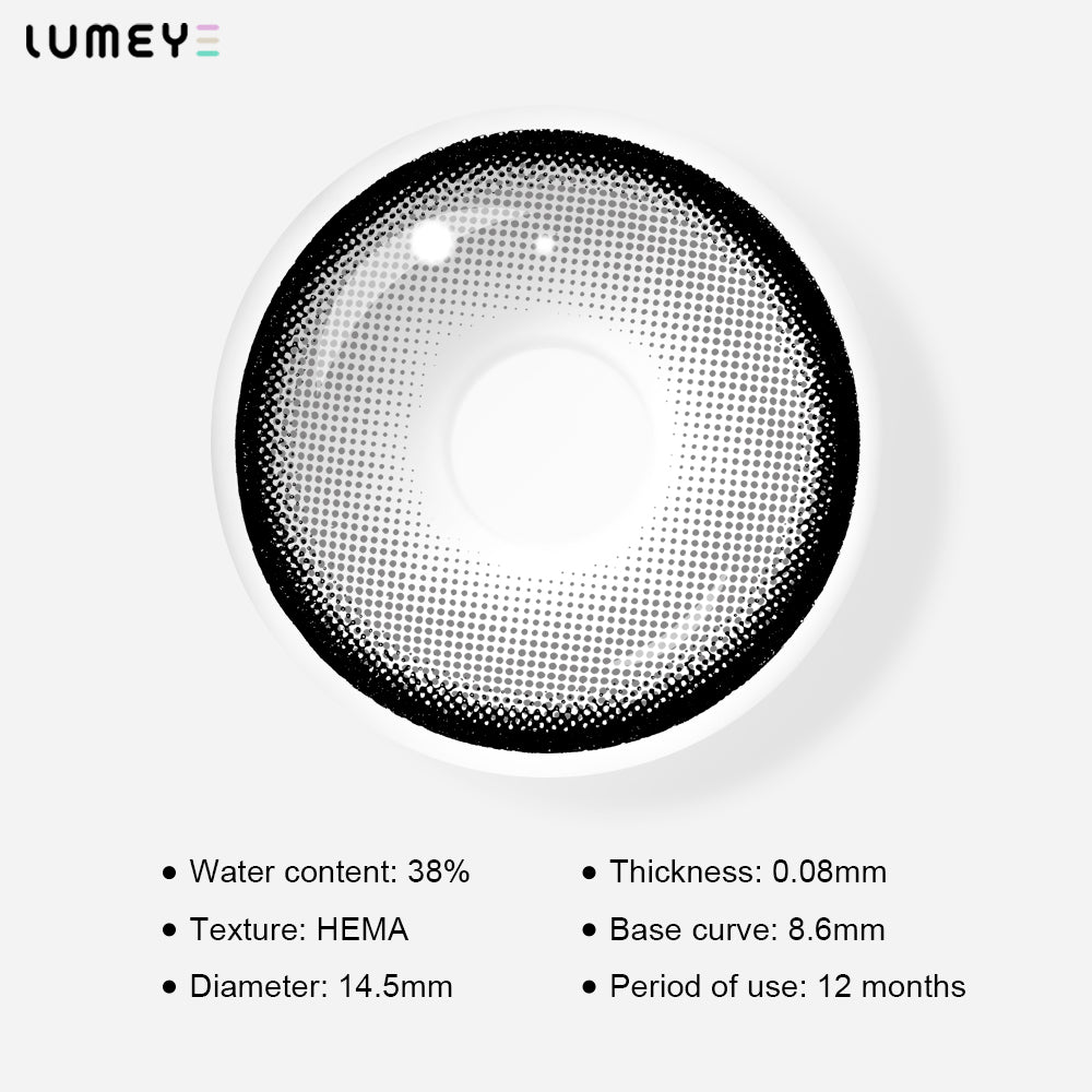 Best COLORED CONTACTS - LUMEYE Dolly Gray Colored Contact Lenses - LUMEYE