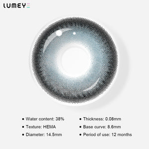Best COLORED CONTACTS - LUMEYE Cozy Blue Colored Contact Lenses - LUMEYE