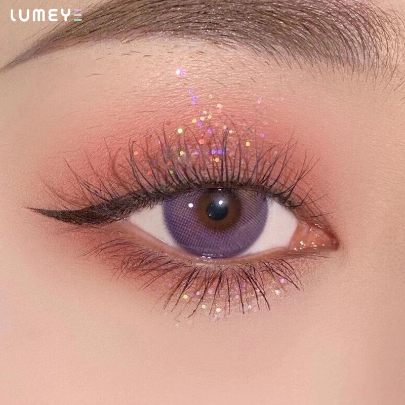 Best COLORED CONTACTS - LUMEYE Tarot Purple Colored Contact Lenses - LUMEYE