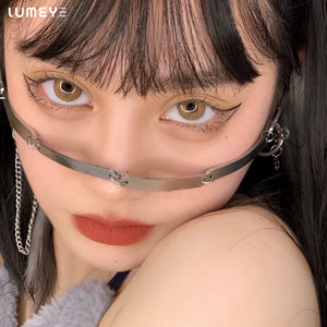 Best COLORED CONTACTS - LUMEYE Glowing Sunset Brown Colored Contact Lenses - LUMEYE