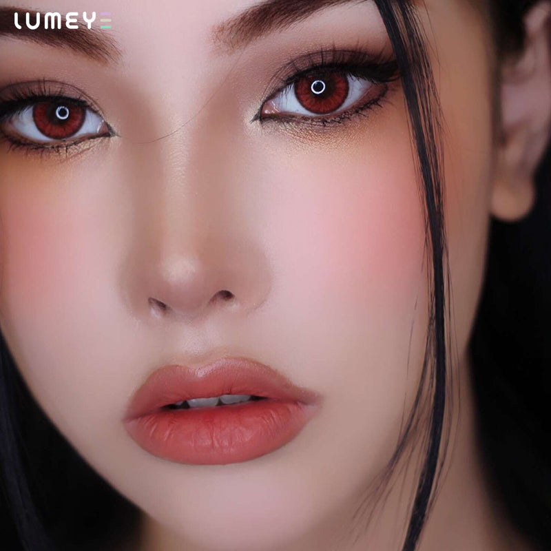 Best COLORED CONTACTS - LUMEYE Annabelle Red Colored Contact Lenses - LUMEYE