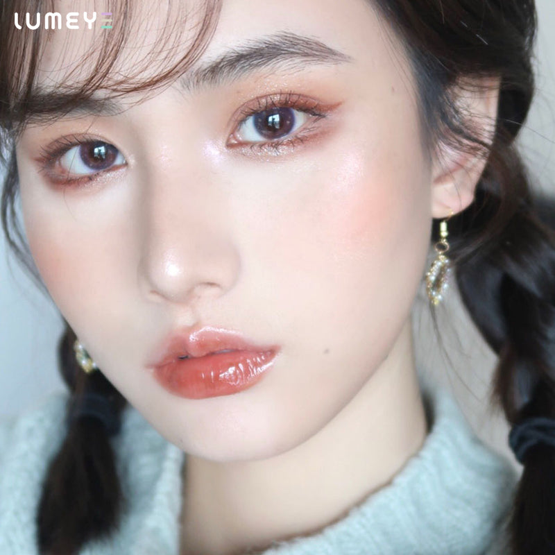 Best COLORED CONTACTS - LUMEYE Macaron Purple Colored Contact Lenses - LUMEYE