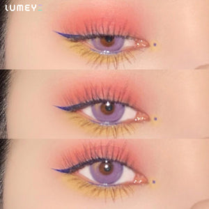 Best COLORED CONTACTS - LUMEYE Tarot Purple Colored Contact Lenses - LUMEYE