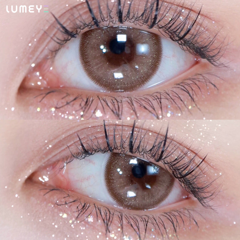 Best COLORED CONTACTS - LUMEYE Daisy Brown Colored Contact Lenses - LUMEYE