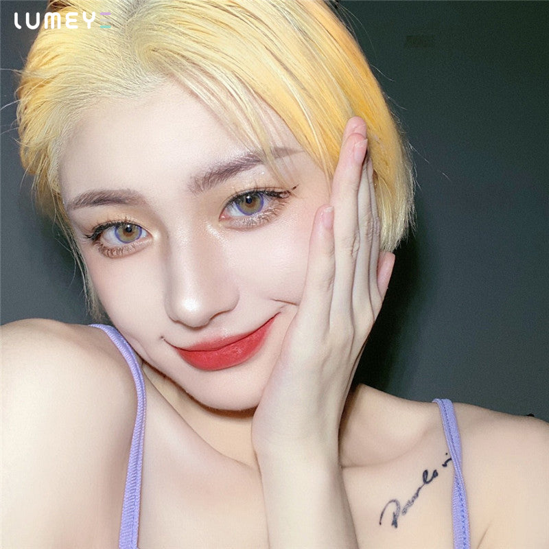 Best COLORED CONTACTS - LUMEYE Flowery Purple Colored Contact Lenses - LUMEYE