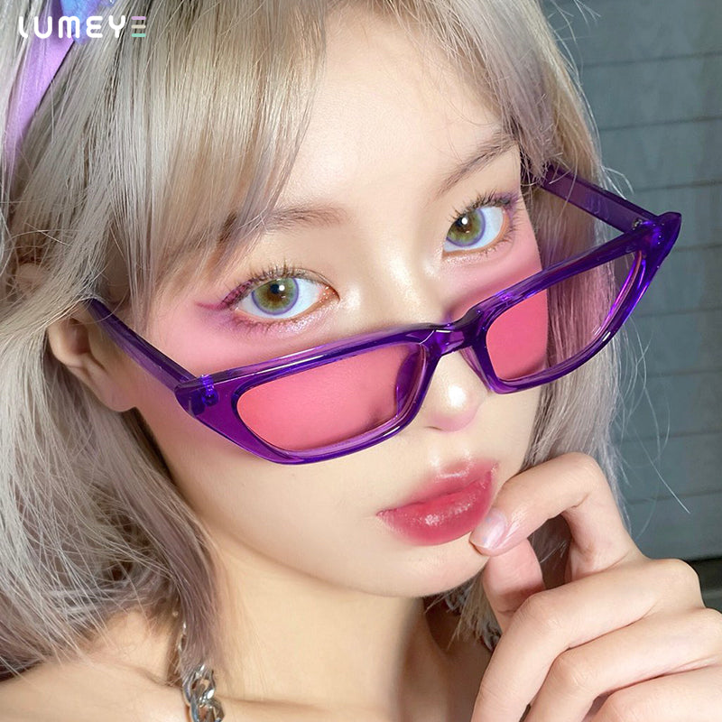 Best COLORED CONTACTS - LUMEYE Flowery Purple Colored Contact Lenses - LUMEYE