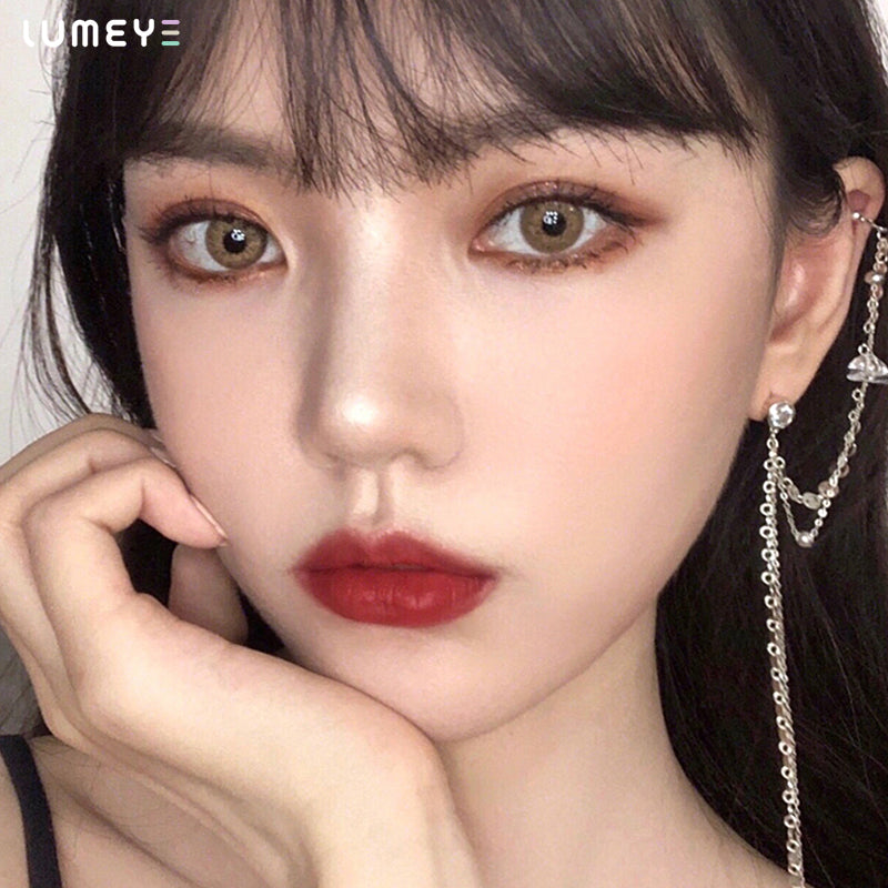 Best COLORED CONTACTS - LUMEYE Elegant Russian Brown Colored Contact Lenses - LUMEYE
