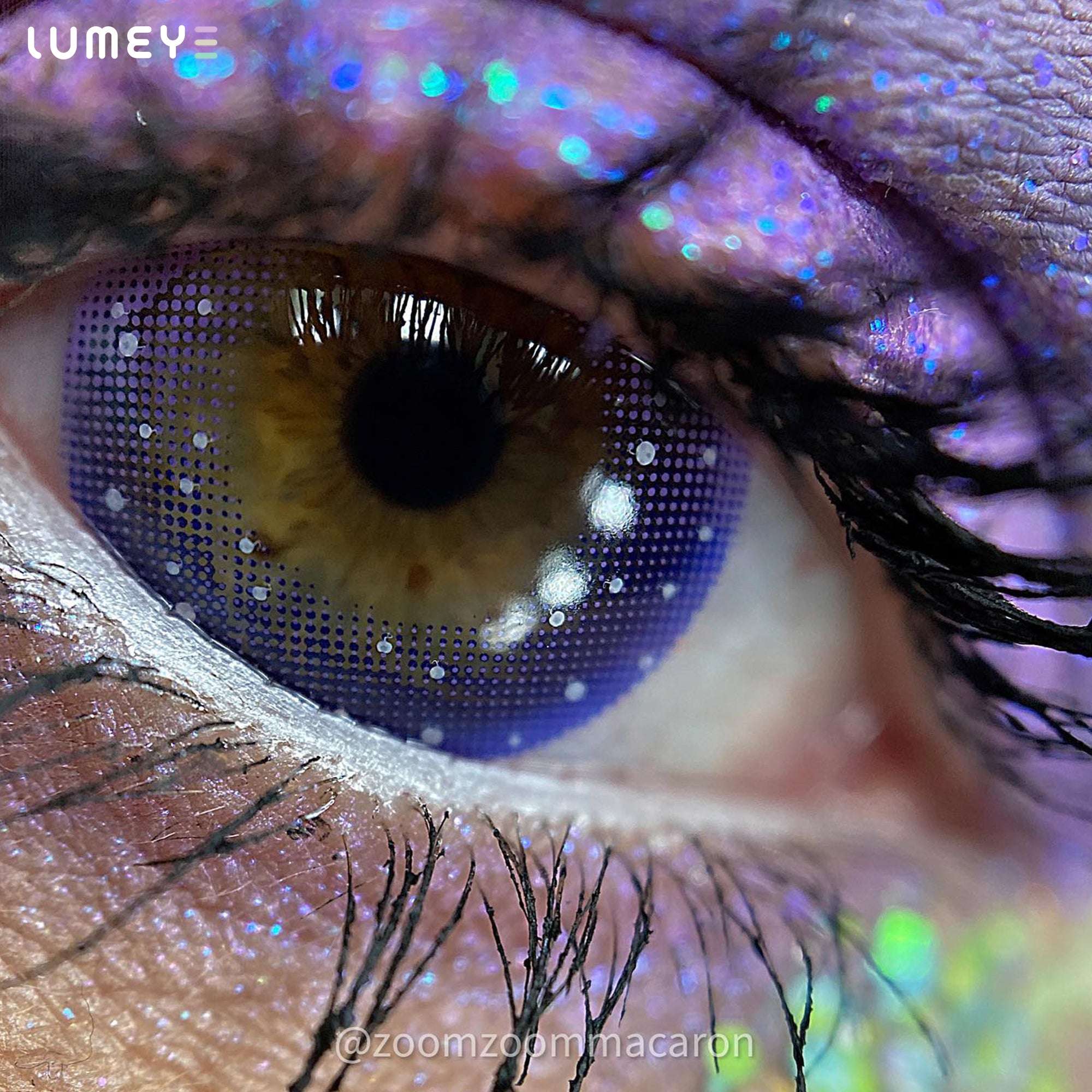 Best COLORED CONTACTS - LUMEYE Dreamy Galaxy Purple Colored Contact Lenses - LUMEYE