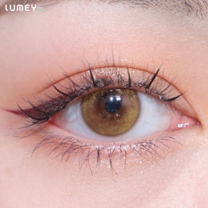 Best COLORED CONTACTS - LUMEYE Eggie Yellow Brown Colored Contact Lenses - LUMEYE