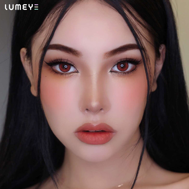 Best COLORED CONTACTS - LUMEYE Annabelle Red Colored Contact Lenses - LUMEYE