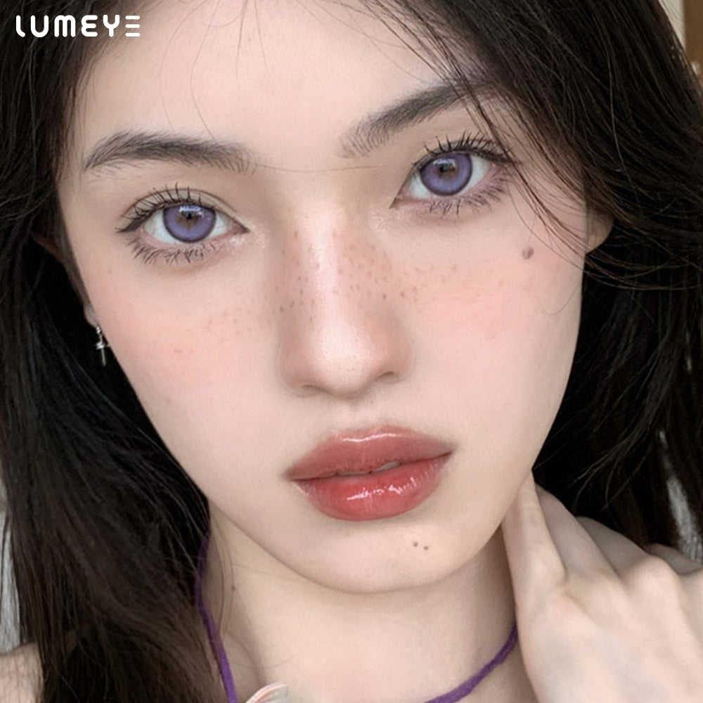 Best COLORED CONTACTS - LUMEYE Crystal Purple Colored Contact Lenses - LUMEYE