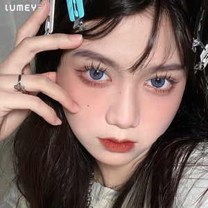 Best COLORED CONTACTS - LUMEYE Daisy Blue Colored Contact Lenses - LUMEYE