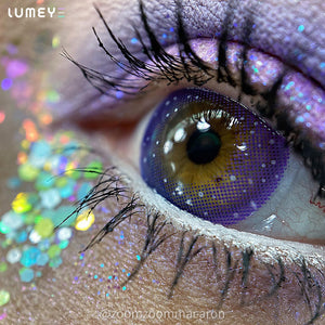 Best COLORED CONTACTS - LUMEYE Dreamy Galaxy Purple Colored Contact Lenses - LUMEYE