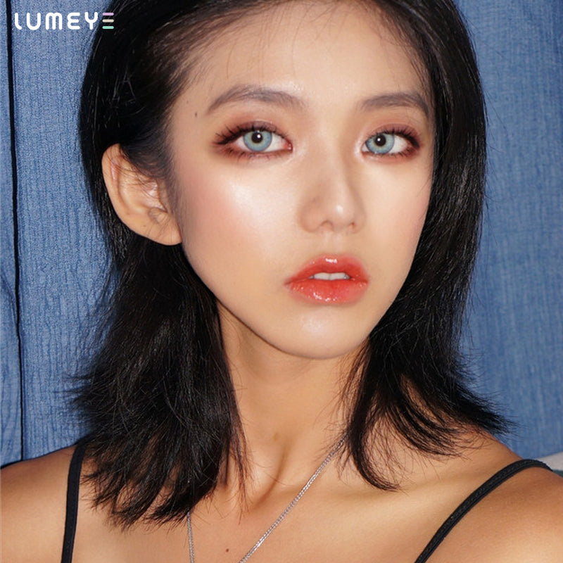 Best COLORED CONTACTS - LUMEYE Himalaya Blue Colored Contact Lenses - LUMEYE