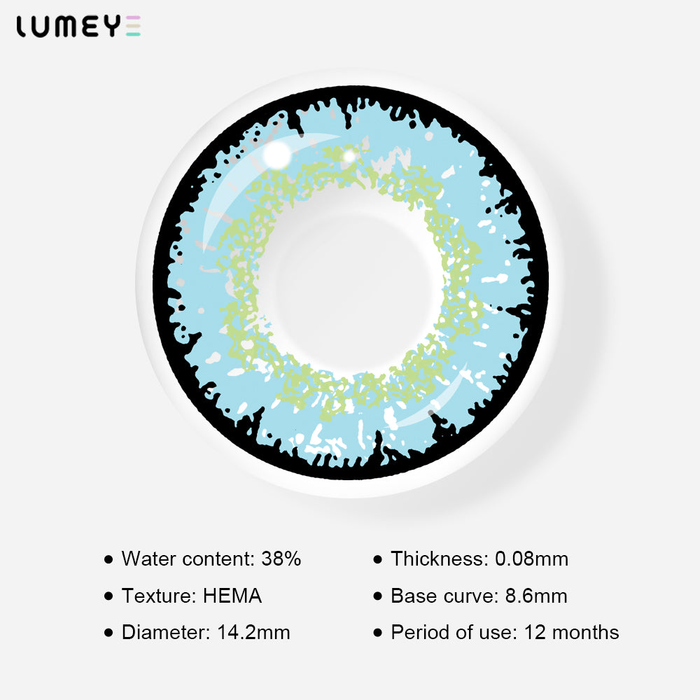 Best COLORED CONTACTS - LUMEYE Candy Mint Blue Colored Contact Lenses - LUMEYE