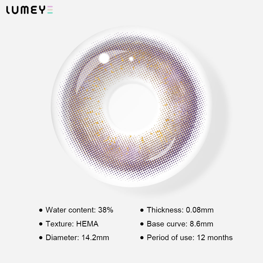Best COLORED CONTACTS - LUMEYE Twilight Purple Colored Contact Lenses - LUMEYE