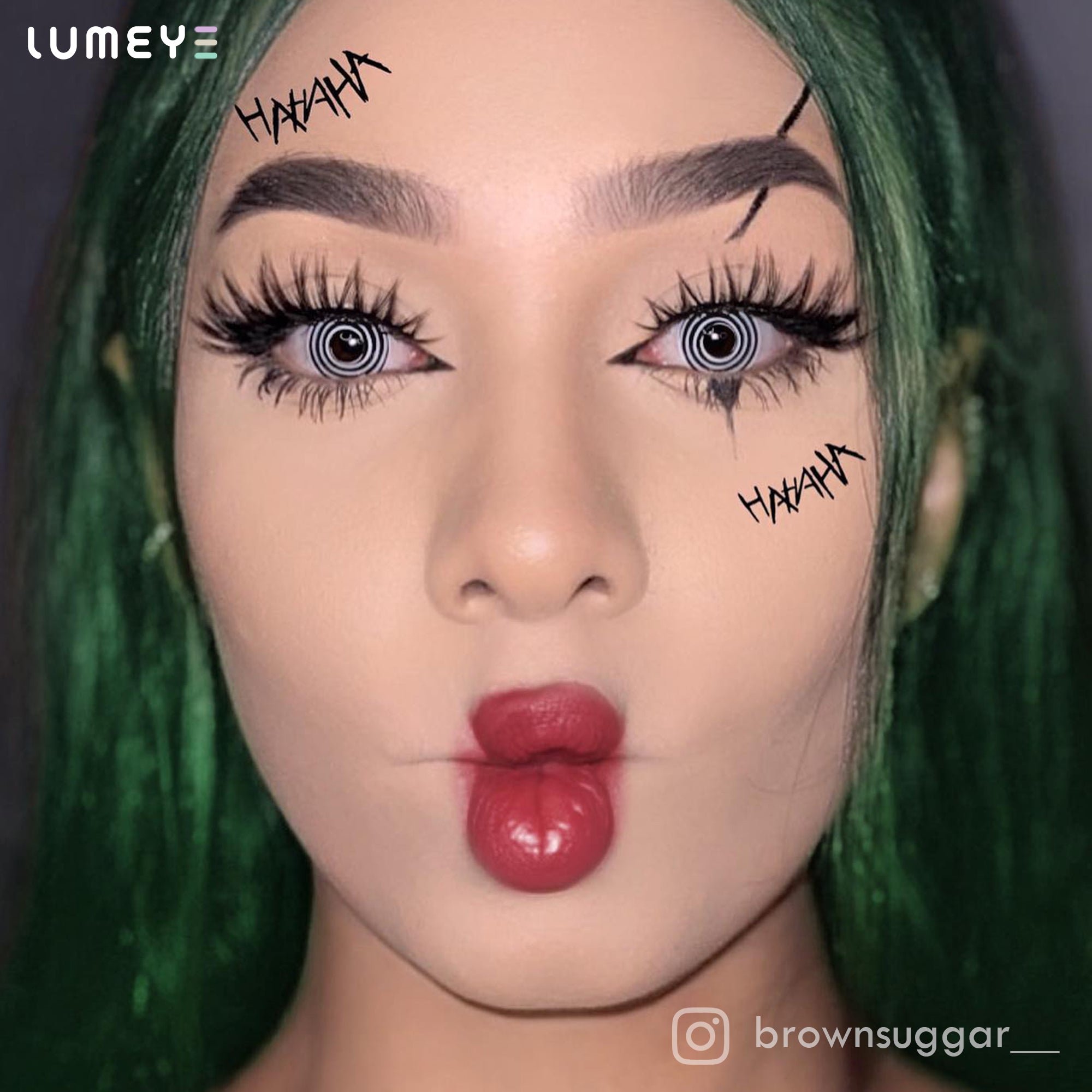 Best COLORED CONTACTS - LUMEYE Swirl Black Colored Contact Lenses - LUMEYE