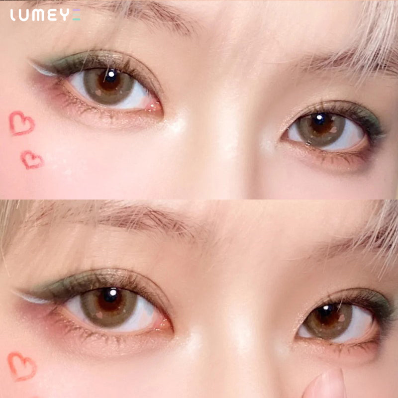 Best COLORED CONTACTS - LUMEYE Cupid Brown Colored Contact Lenses - LUMEYE