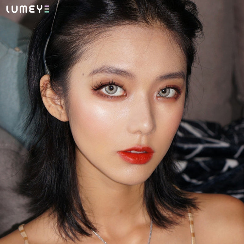 Best COLORED CONTACTS - LUMEYE Himalaya Gray Colored Contact Lenses - LUMEYE