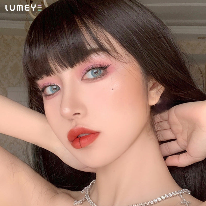 Best COLORED CONTACTS - LUMEYE Elegant Russian Blue Colored Contact Lenses - LUMEYE