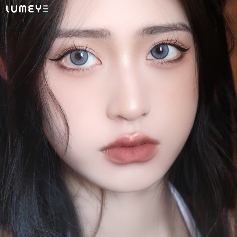 Best COLORED CONTACTS - LUMEYE Cheese Blue Colored Contact Lenses - LUMEYE