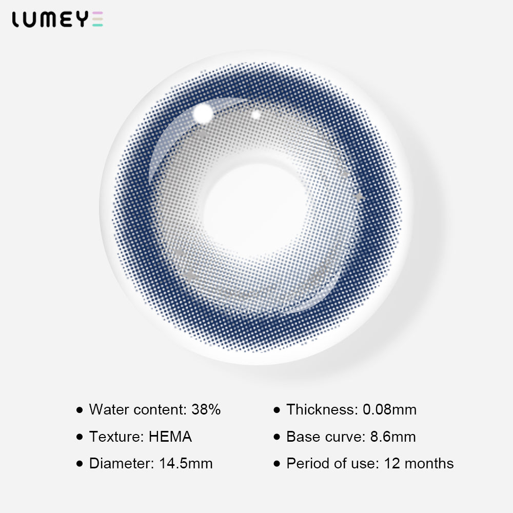 Best COLORED CONTACTS - LUMEYE Crazy Blue Colored Contact Lenses - LUMEYE