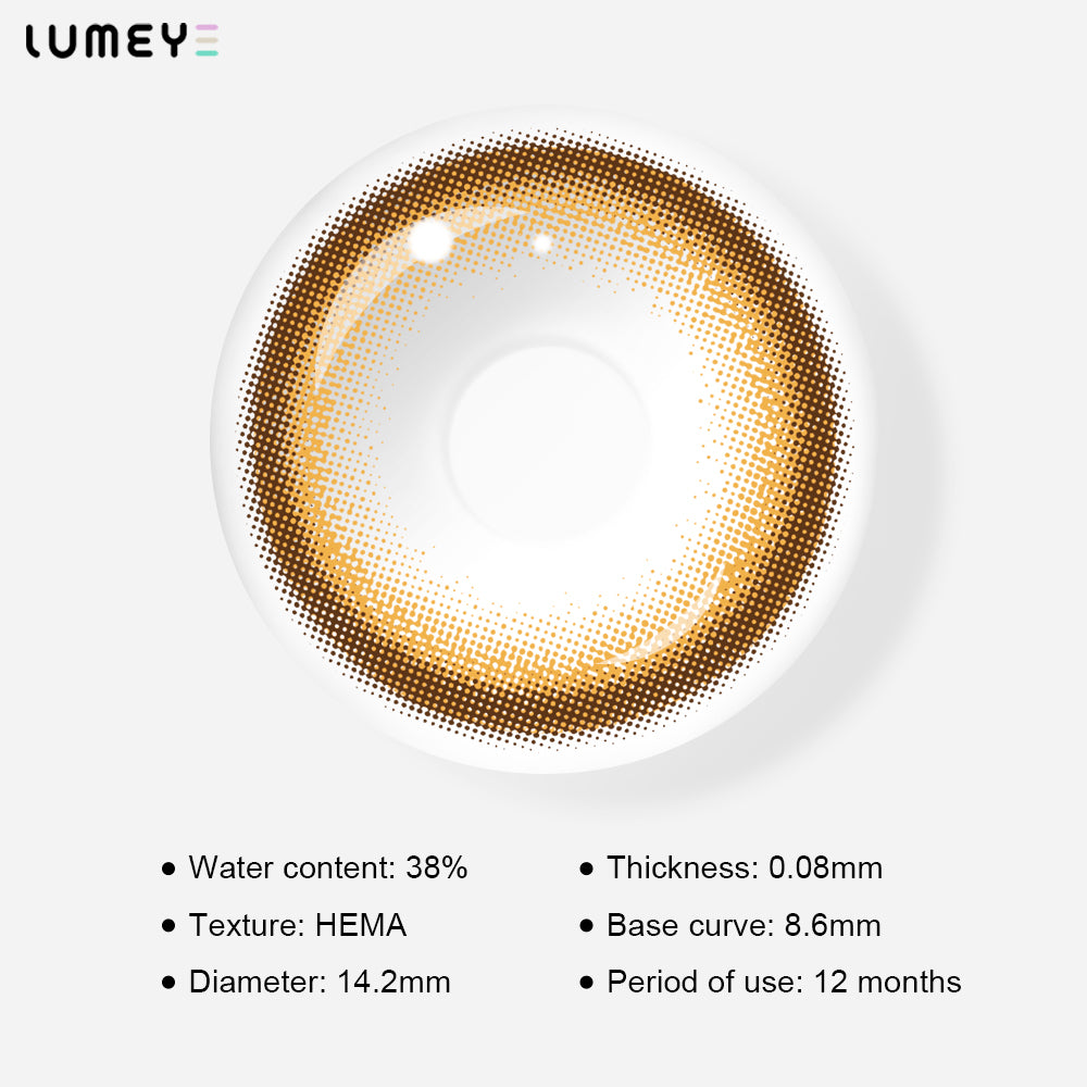 Best COLORED CONTACTS - LUMEYE Wild Desert Brown Colored Contact Lenses - LUMEYE