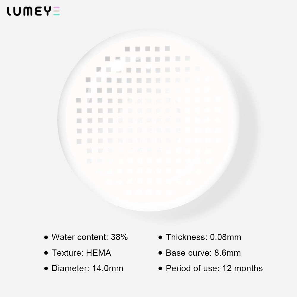 Best COLORED CONTACTS - LUMEYE Gridding White Colored Contact Lenses - LUMEYE
