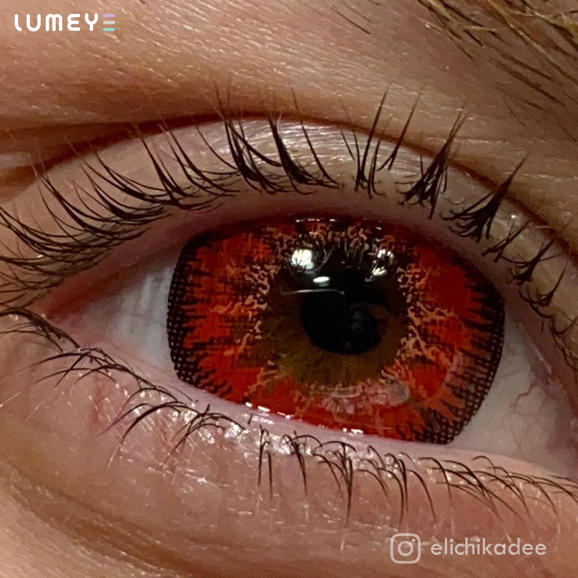 Best COLORED CONTACTS - LUMEYE Elf Red Colored Contact Lenses - LUMEYE
