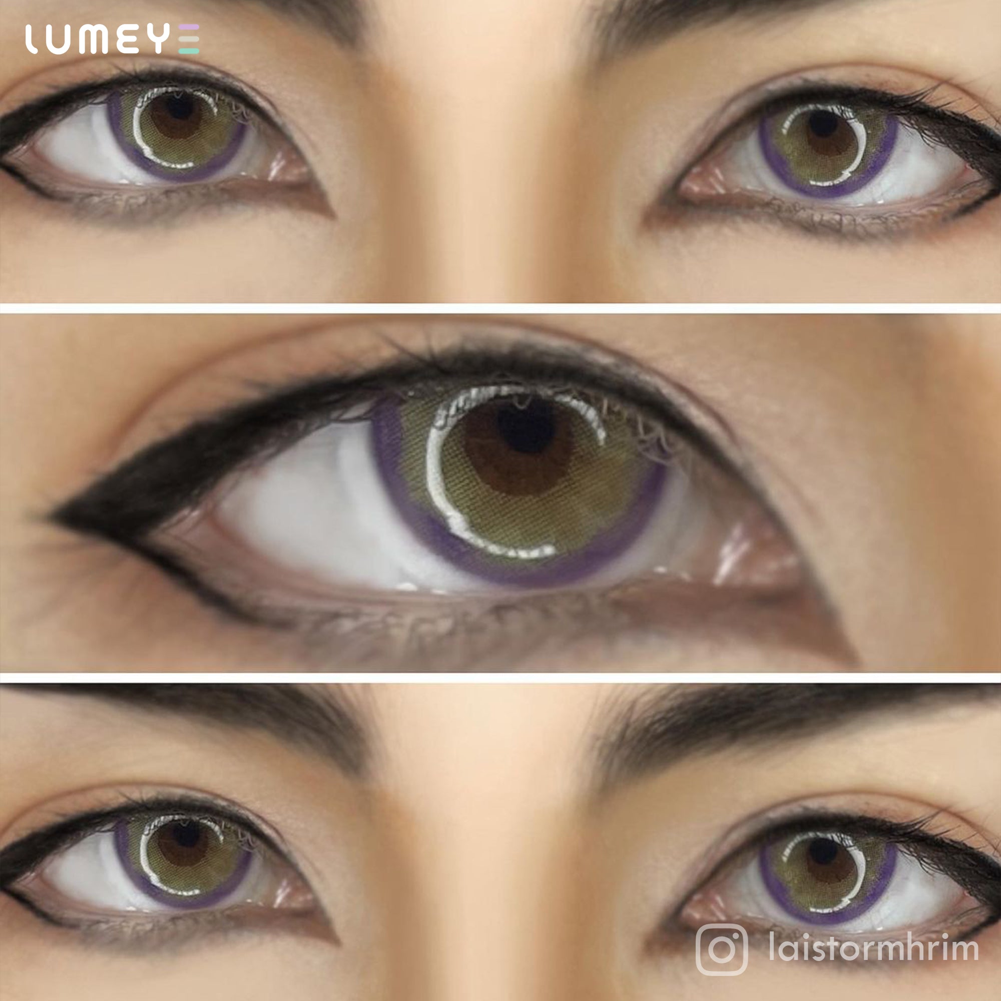 Best COLORED CONTACTS - LUMEYE Flowery Purple Colored Contact Lenses - LUMEYE